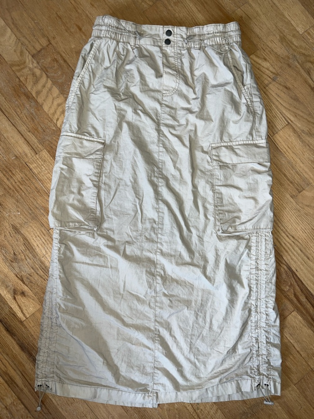 Garage Khaki Cargo Maxi Skirt